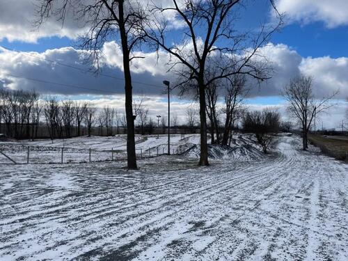 The 25,000 tons of steel slag on the Delta Raceway property will continue to solidify as it absorbs more carbon.