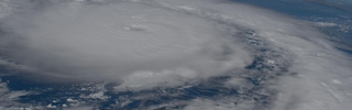 Space shot of hurricane
